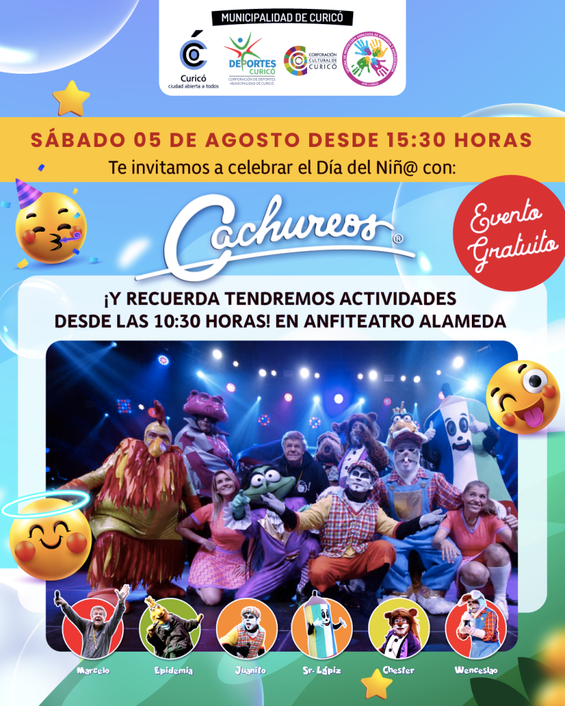 Municipio curicano trae a "Cachureos” para celebrar con todos los niñ@s de la comuna 1 Cachureos 1