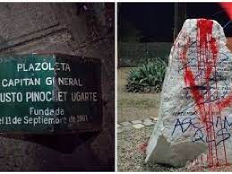 Grupo retiró monolito en homenaje a Pinochet en Linares 1