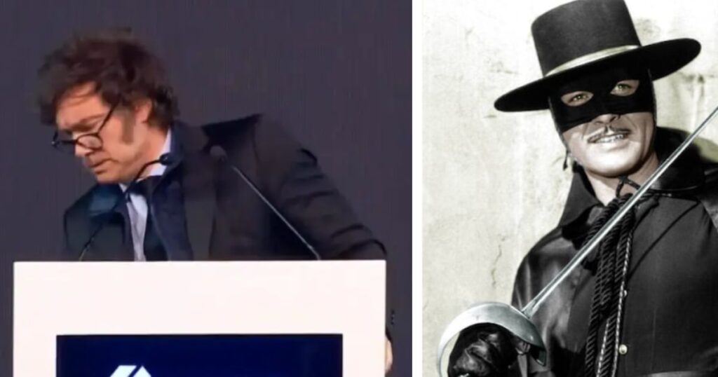 Javier Milei se compara con "El Zorro" y hace viral gesto en convención de ejecutivos 1 Copia de IMAGEN DESTACADA MEDIAINFO 7
