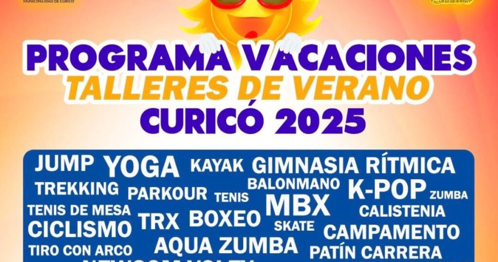 Inicio de los Talleres de Verano 2025 de la Corporación de Deportes de Curicó 1 Talleres Curico