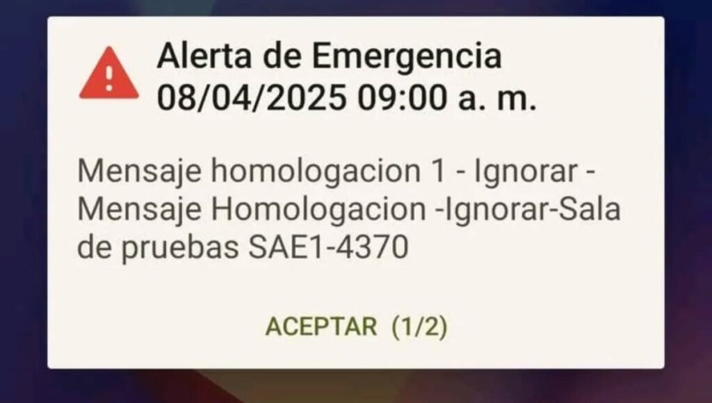 error alerta SAE