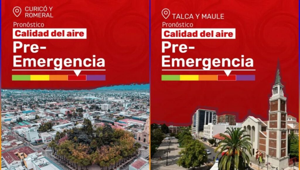 Declaran Preemergencia Ambiental en Talca Maule Curico y poniente de Romeral para este miercoles