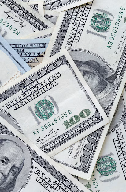 Dólar sube más de $10 tras recorte de tasas del Banco Central y datos positivos en EE.UU. 1 telon fondo abstracto muchos billetes cien dolares cerca 76080 9577