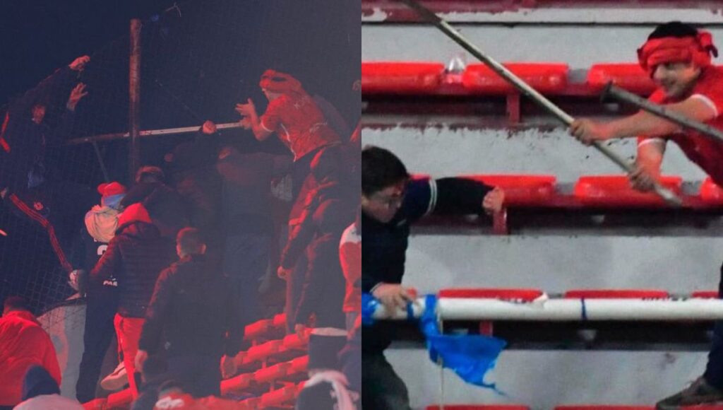 barristas de Independiente agredieron ferozmente a hinchas de Universidad de Chile