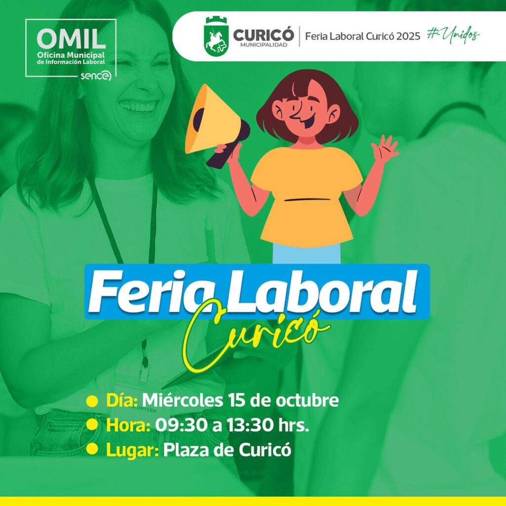 Feria Laboral de Curicó ofrecerá más de 7 mil empleos este miércoles 1 GRAFICA FERIA LABORAL