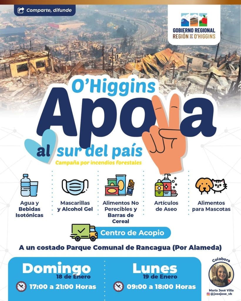 Región de O’Higgins despliega masiva cruzada solidaria para apoyar a zonas afectadas por incendios forestales 2 GOBIERNO REGIONAL 1 820x1024 3