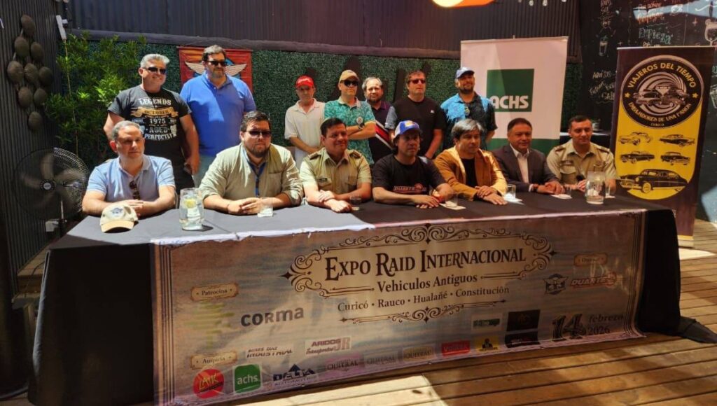 Lanzan oficialmente la Expo Raid Internacional de Vehiculos Antiguos 2026 en Curico