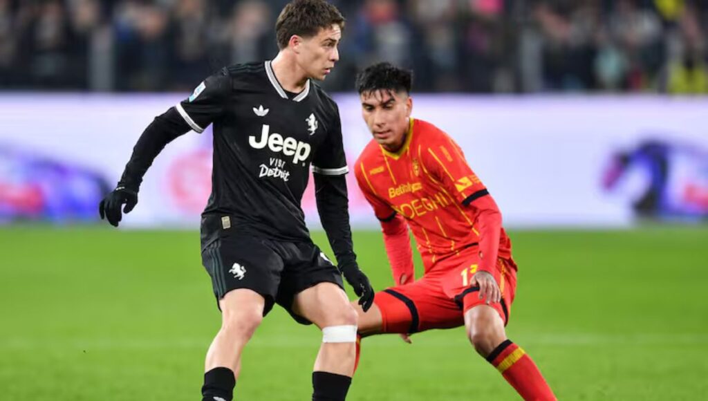 Matias Perez vivio exigente debut con el Lecce en empate ante Juventus por la Serie A