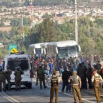 Trabajadores contratitas de El Teniente se movilizan en sector Los Maitenes 2