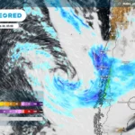 Sistema frontal con río atmosférico dejaría hasta 100 milímetros de lluvia en el Maule