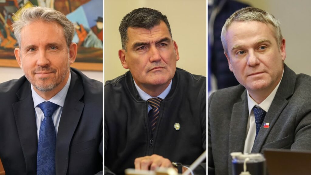 Diputados Alejandro Riquelme Patricio Briones y Tomas Kast
